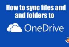 How to sync files and folders to OneDrive
